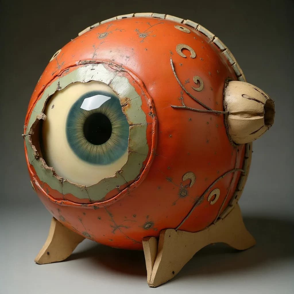 Oversized anatomical teaching model of the human eye, c. 1930