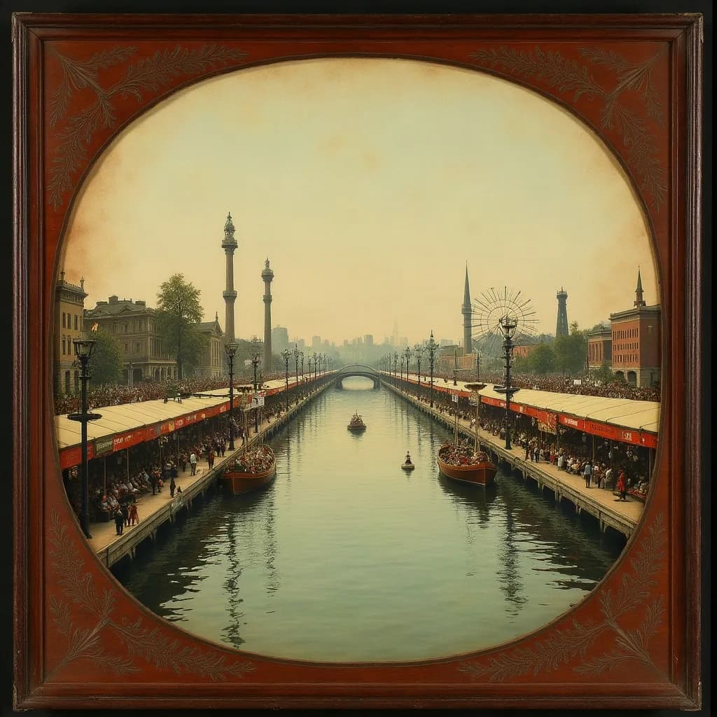 T. H. McAllister lantern slide set · Columbian Exposition, 24 hand-tinted, 1893