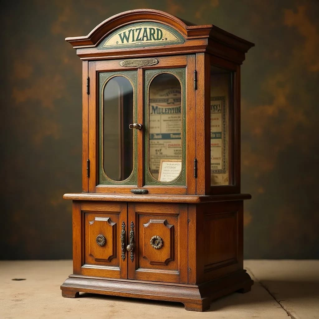 Mills Novelty 'Wizard' penny fortune-teller cabinet, 1929