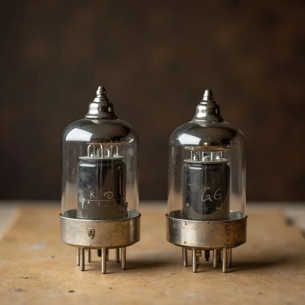 Mullard GZ34 metal base · Blackburn, 1961 · pair